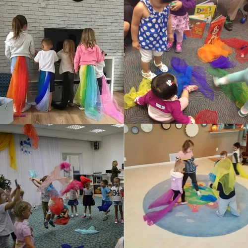 Miniatura 3 de Pañuelos de Malabarismo, 12 PCS Pañuelos de Baile para Niños Pañuelos de Seda para Juegos Infantiles para Niños Pequeños Movimiento Musical Pañuelo