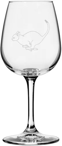 Miniatura 126 de Copa de vino de 12.75 onzas con temática de gato abisinio grabada para todo uso