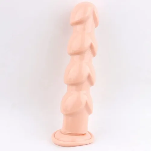 Miniatura 5 de Pagoda de silicona enorme de 9.5 pulgadas/9.4 in con ventosa de partículas grandes. Consoladores suaves estimulador de vagina para el punto G