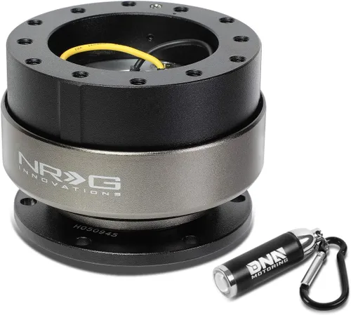 Miniatura 15 de NRG Innovations Gen 2.0 Adaptador de liberación rápida para volante de 6 orificios con pernos de montaje, liberación rápida - cuerpo negro/anillo