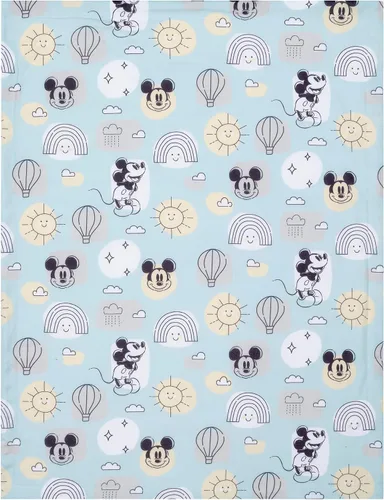 Miniatura 3 de Lambs & Ivy Disney Baby Classic Mickey Mouse - Manta de forro polar suave azul/blanco