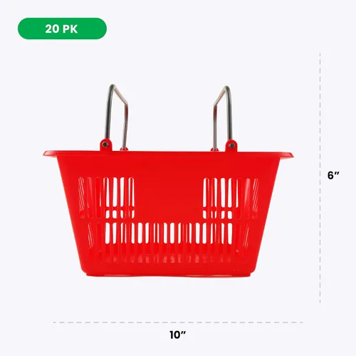 Miniatura 5 de Boley Cestas de aula, paquete de 20 contenedores apilables de plástico coloridos de 10 x 6 pulgadas con asas, ideales para la escuela, guardería