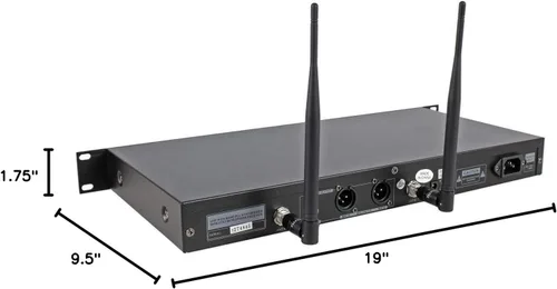Miniatura 7 de Technical Pro WM1201 Sistema de micrófono inalámbrico dual UHF profesional de 2 canales