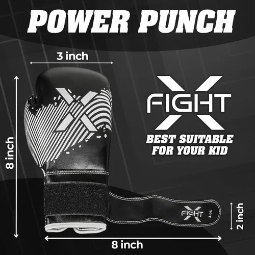 Miniatura 3 de Guantes de boxeo para niños de 3 a 8 años, 4 6 onzas, entrenamiento MMA, niños, niñas, guantes de kickboxing para entrenamiento, saco de boxeo, Muay
