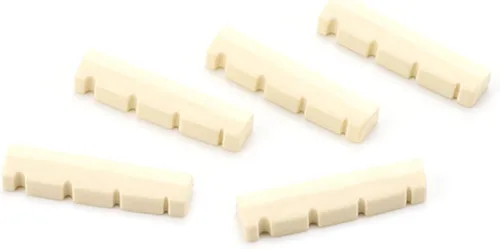 Miniatura 7 de 5 unids/pack Tuerca para bajo de guitarra de 1.654 in, tuerca superior ranurada, para instrumentos musicales de 4 cuerdas