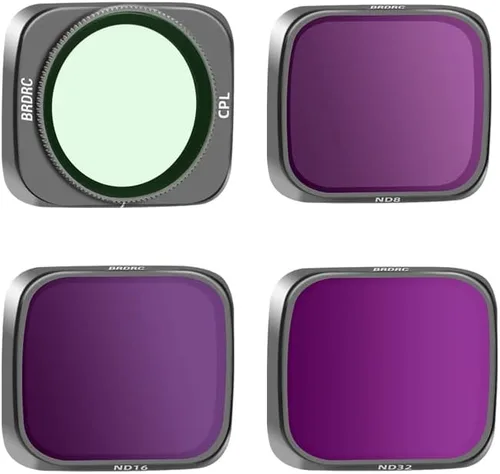 Juego de 4 filtros ND para accesorios DJI AIR 2S, para luz diurna brillante y soleada, vidrio HD multicapa, sin color fundido y elimina