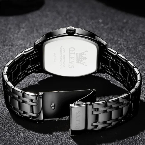 Miniatura 7 de OLEVS Relojes para hombre, de lujo, para negocios, analógicos, de cuarzo, relojes de pulsera para hombre con correa de malla de acero inoxidable