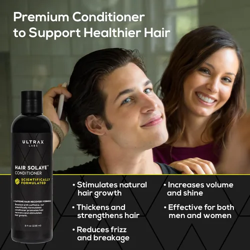 Miniatura 3 de Hair Surge Shampoo y Hair Solaye Conditioner Bundle (8 fl oz) Espesa el cabello, reduce la rotura, promueve el crecimiento, fortalece los Champú +