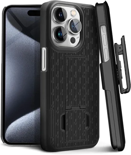 Miniatura 21 de MOTIVE Funda para iPhone 14, funda con clip para cinturón para Apple iPhone 14, funda protectora delgada y resistente a prueba de golpes con soporte