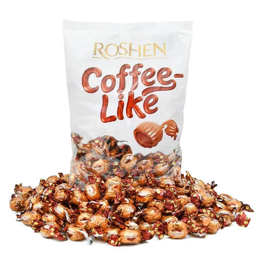 Miniatura 2 de Roshen Caramelo de caramelo con relleno de café lechoso, Kosher y Halal, deliciosos dulces sabrosos a granel 2.204lb/1kg