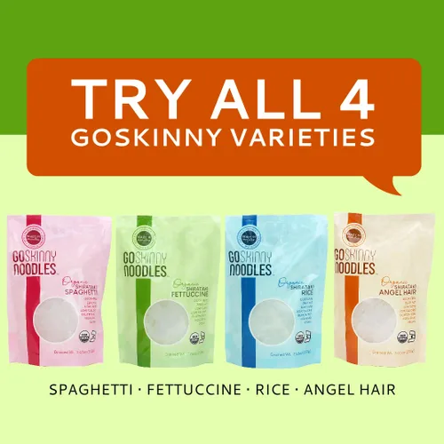 Miniatura 3 de GoSkinny Noodles Angel Hair (paquete de 6), Shirataki y Konjac orgánico, bajo en carbohidratos, bajo en calorías, sin gluten, vegano, keto, paleo