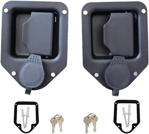 2 pestillos de mango de caja de herramientas RV – Cerradura de paleta de acero inoxidable para puerta de remolque, cámper, caja de herramientas de