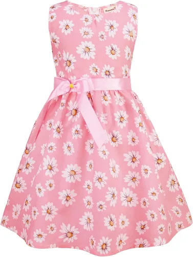Miniatura 193 de Vestido de verano para niña, de algodón, con diseño floral