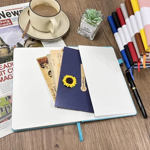 Miniatura 5 de Cuaderno con rayas universitarias A5, 160 páginas, diarios de tapa dura para escribir, cuadernos para el trabajo, oficina, escuela, mujeres y Mina