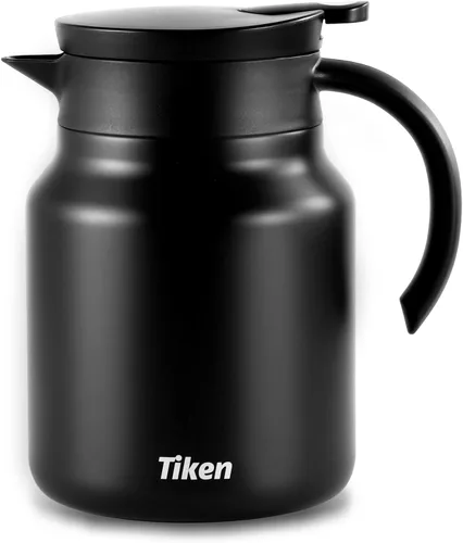 Miniatura 9 de Tiken Servidor de café, jarra térmica de café de 27 onzas líquidas (27.1 fl oz), jarras de café al vacío con aislamiento de acero inoxidable