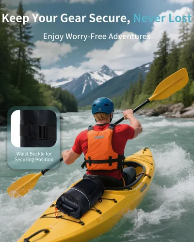 Miniatura 6 de ECOHUB Bolsa seca impermeable para mujeres y hombres, 5L/10L/20L Roll Top Bolsa de almacenamiento ligera en seco Mochila para viajes, kayak