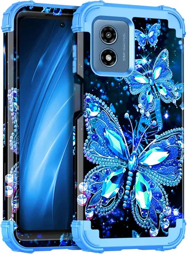 Miniatura 16 de Miqala Funda para Moto G Play 5G 2024, que brilla en la oscuridad, tres capas, resistente, a prueba de golpes, protección de cuerpo completo