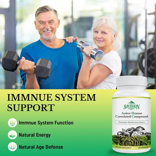 Miniatura 5 de Compuesto activo de hexosa correlacionada 1500 mg suplemento, suplemento natural de extracto de 8 hongos, sistema inmunológico, función hepática
