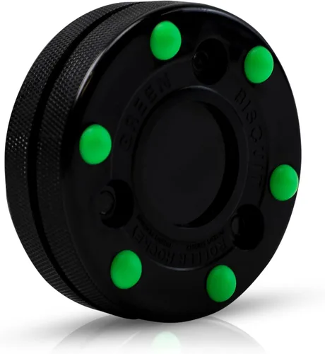 Green Biscuit Disco de hockey sobre ruedas oficial de la NHL Off Ice Hockey Street Puck para un mejor manejo y paso del palo, práctica al aire libre