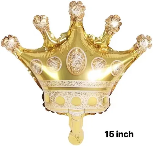Miniatura 3 de Globos amarillos grandes de 40 pulgadas con corona, globos de helio de aluminio número 4, decoraciones de 4º cumpleaños, suministros de fiesta