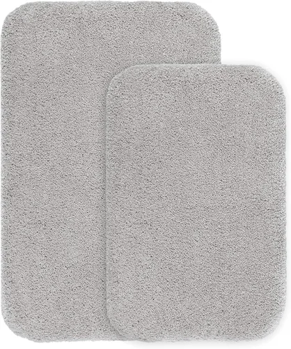 Miniatura 24 de VANZAVANZU Alfombras de Baño Antideslizantes Ultra Suaves Absorbentes de Microfibra Esponjosas Gruesas Alfombras de Baño Lavables a Máquina Gris