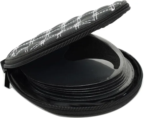 Miniatura 11 de Funda negra para CD/DVD de 20 capacidades, carpeta portátil de almacenamiento de disco para coche, hogar, organizador de transporte de viaje