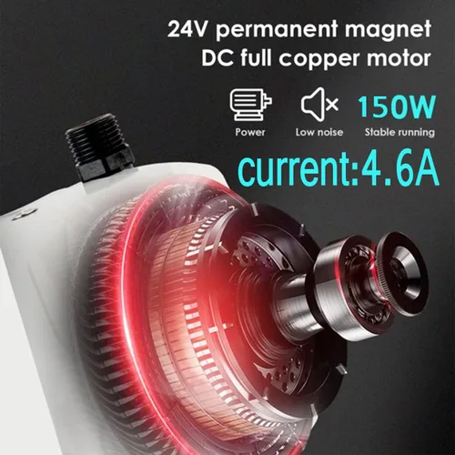 Miniatura 4 de Bomba de presión de agua para el hogar 1/5HP Ultra Silenciosa DC 24V 150W para rociadores, ducha, cocina, jardín, aumentador de presión automático