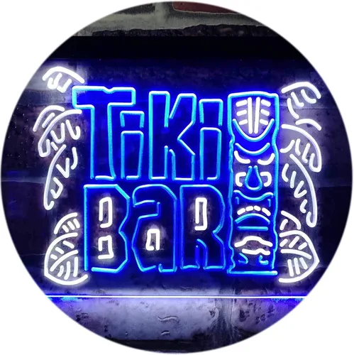 Miniatura 18 de ADVPRO Tiki Bar Mask Beer Pub Club Wine Dual Color LED Neon Sign Blue & Red 12" x 8.5" st6s32-i3139-br