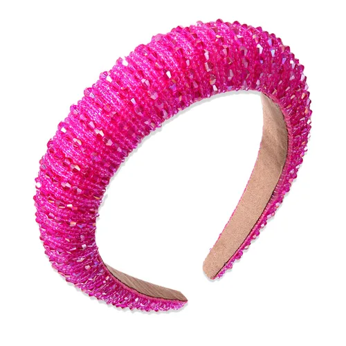Miniatura 6 de NVENF Diademas para el día del partido, diadema de fútbol para mujer, con cuentas de cristal y cuentas azules y blancas, accesorios de fútbol