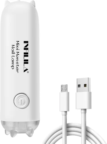 NXJ INFILILA Mini luz UV para uñas de gel, 3 W, mini lámpara de uñas UV para mujer, hogar, salón de bricolaje, lámpara de curación flash portátil
