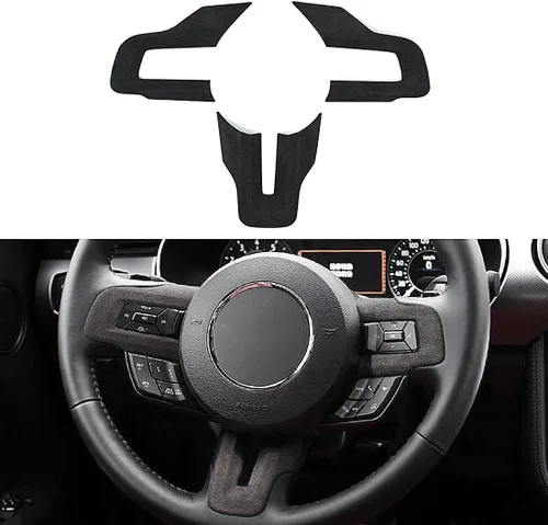 Miniatura 8 de Emblema de botón de volante 3D rojo con adorno de borde para interiores de roadster Mustang 2015 2016 2017 2018 2019 2020 2021 2022 2023 accesorios