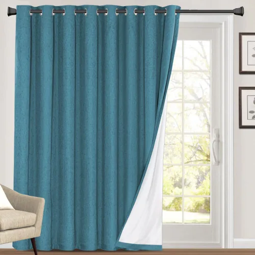 Miniatura 29 de Primitive - Cortinas opacas 100 % de lino texturizado natural para dormitorio, sala de estar, cortinas para ahorra energía, tela de arpillera