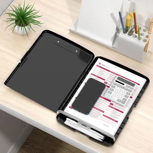 Miniatura 7 de Rimilak Portapapeles de plástico con almacenamiento, portafolio de enfermería de alta capacidad 8.5 x 11 con soporte para bolígrafo, tamaño 14.2 x