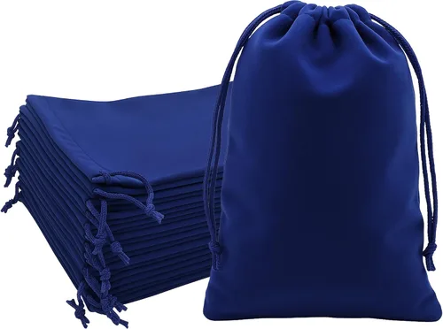 Miniatura 35 de Mandala Crafts Bolsas de terciopelo negro con cordón de 14 x 14 pulgadas, 10 bolsas grandes de terciopelo con cordón a granel para regalos de fiesta