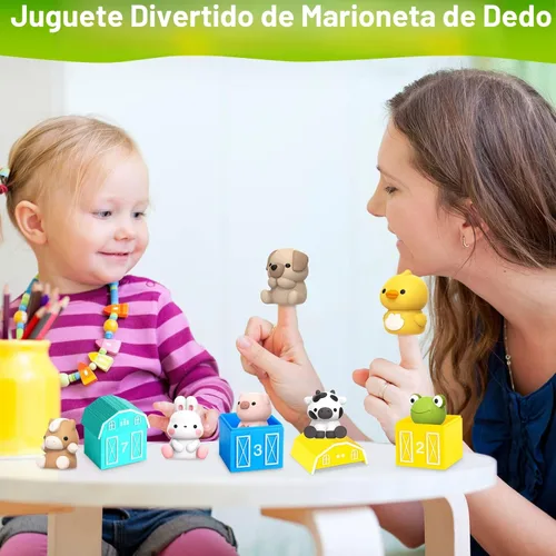 Miniatura 7 de Juguete de aprendizaje para niños pequeños de 1, 2 y 3 años, 10 juguetes de animales de granja y 10 graneros, juguetes sensoriales educativos