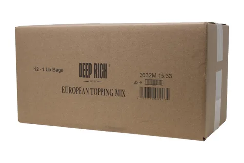 Deep Rich Mezcla de cobertura de capuchino europeo, 12 x 1 lb (para uso en máquinas de frijol a taza)