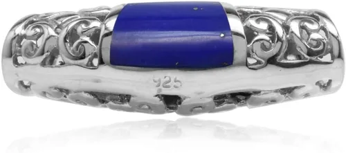 Miniatura 16 de Silvershake Colgante de diapositiva con incrustaciones de filigrana de plata de ley 925 chapada en oro blanco
