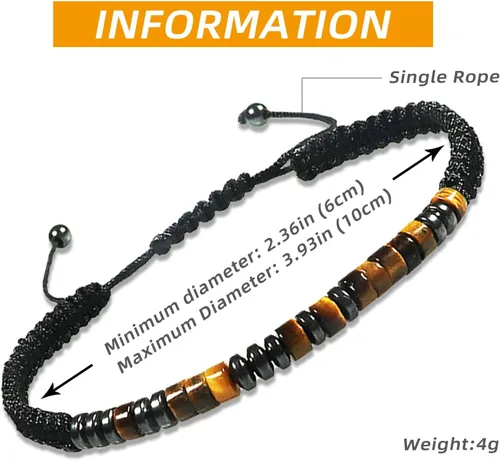 Miniatura 2 de Pulsera con código morse, regalos de Navidad para hijo, nieto, hija, nieta, sobrino, regalo de cumpleaños inspirador Tiger Eye Stone