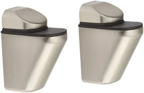 Miniatura 9 de Soporte de pared ajustable de madera/vidrio de metal, 2 unidades o un par, níquel cepillado