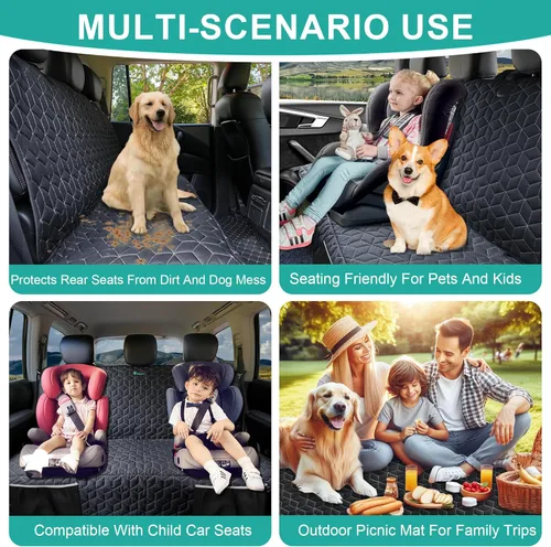 Miniatura 5 de Meginc - Fundas de asiento de coche para perros para el asiento trasero, fundas de asiento de banco impermeables para mascotas para camiones Ford