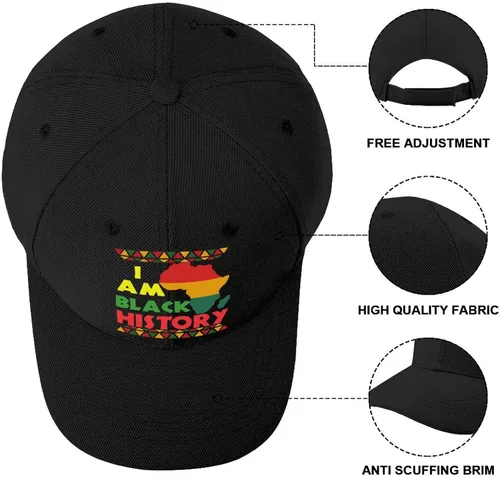 Miniatura 4 de I Am Black History Month - Gorra de béisbol deportiva con diseño del orgullo afroamericano
