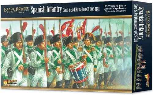 Warlord Black Powder Infantería Española 2º y 3er Batallón 1805-1811 Kit de modelo de plástico de guerra militar del siglo XIX 302411502