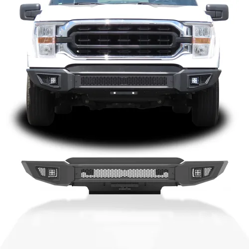 IRONBISON Parachoques delantero Compatible con Ford F150 2021-2023 (Excl. F150 Lighting EV 2022-2023) Protección delantera para camioneta con 2