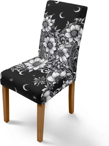 Miniatura 22 de Rnyleeg Red Rose Butterfly Chair Covers for Living Room No Arms Stretch Dining Chair Covers Set of 6 Soft Washable Kitchen Chair Protector Cover