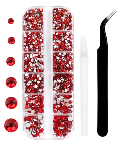 Miniatura 33 de 3792 diamantes de imitación con parte trasera plana para manualidades, piedras preciosas de cristal para uñas, diamantes de imitación brillantes