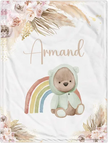 Miniatura 30 de Manta de Bebé Personalizada para Niños, Manta de Bebé Personalizada con Nombre Súper Suave Mantas con Nombre Personalizadas para Niños, Mantas