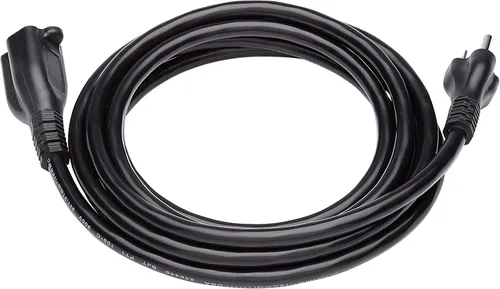 Miniatura 7 de Amazon Basics Cable de extensión, 13 amperios, 125 V, 20 pies, color negro, paquete de 2