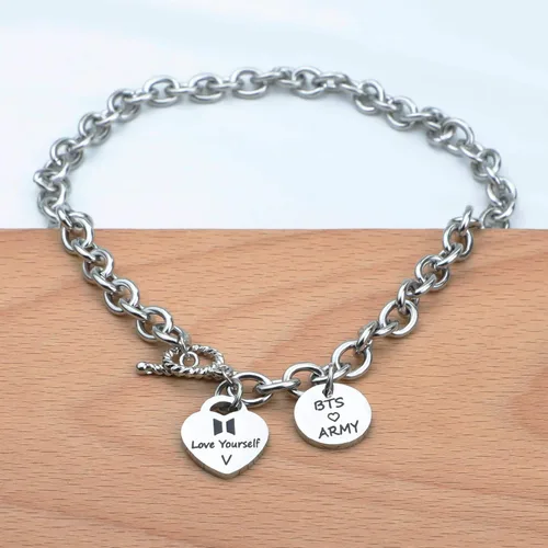 Miniatura 3 de G-Ahora Bangtan Boys Necklace for Girls Kpop Bangtan Boys Bangtan Necklace Bangtan Boys Army Jewelry Bangtan Boys to Love Yourself Army Necklace