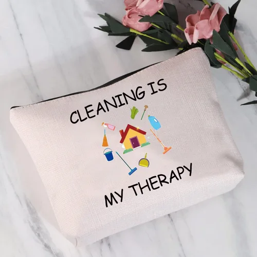 Miniatura 2 de JYTAPP Neat Freak Funny Housekeeping - Bolsa de maquillaje para limpieza - Regalo para dama de limpieza - Susurrador de polvo y escuadrón