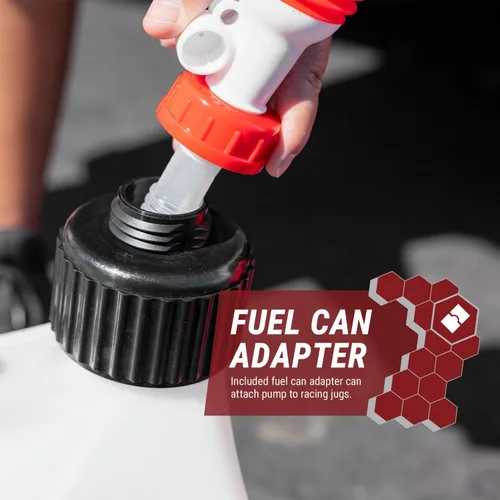 Miniatura 2 de TERA PUMP TRM20-XL - Bomba manual de transferencia de combustible para latas de carreras, bomba sifón manual para latas Jerry, manguera de salida